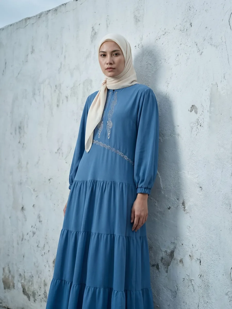 Lila Modest Gamis Premium